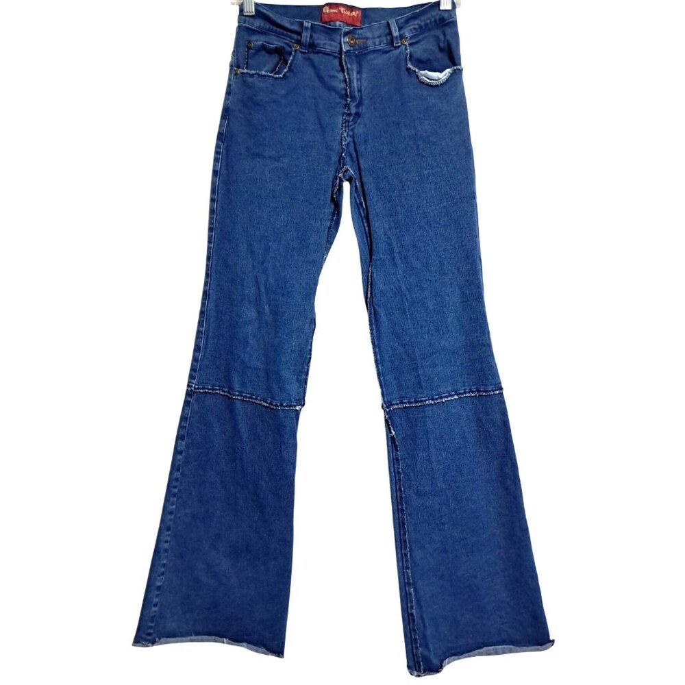 Giani Tsiskaki Flare Jeans Womens‎ 26 inch Waist Blue Denim Boho Retro Y2K